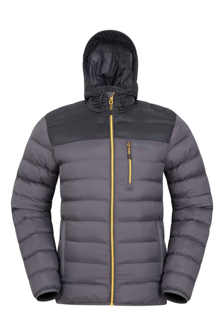 'Link' Men's Padded Jacket Water Resistant Warm Everyday Coat Dark Grey - Image 2