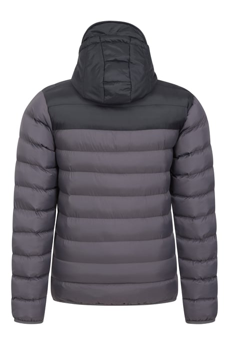 'Link' Men's Padded Jacket Water Resistant Warm Everyday Coat Dark Grey - Image 4