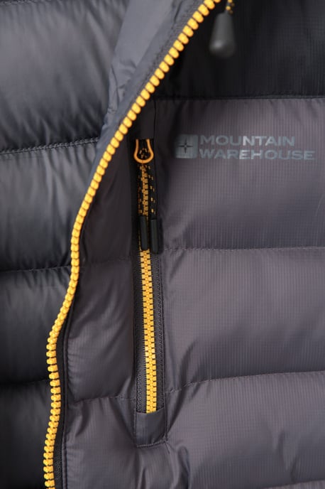 'Link' Men's Padded Jacket Water Resistant Warm Everyday Coat Dark Grey - Image 6