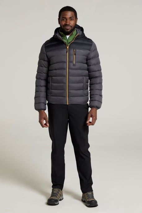 'Link' Men's Padded Jacket Water Resistant Warm Everyday Coat Grey - Image 2
