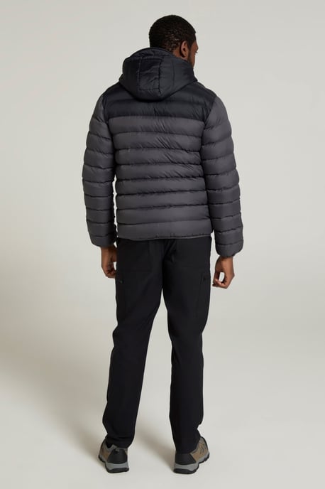 'Link' Men's Padded Jacket Water Resistant Warm Everyday Coat Grey - Image 3