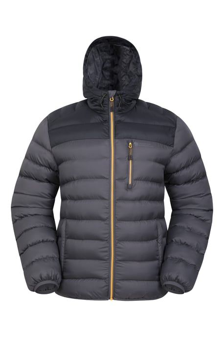'Link' Men's Padded Jacket Water Resistant Warm Everyday Coat Grey - Image 5