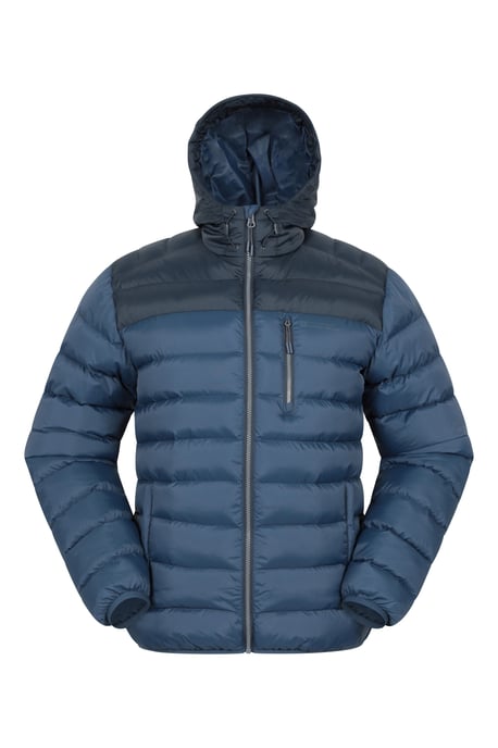'Link' Men's Padded Jacket Water Resistant Warm Everyday Coat Dark Blue - Image 6