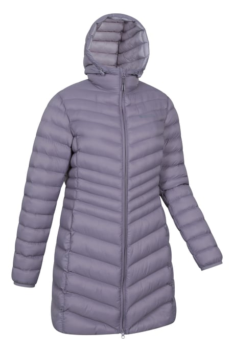 'Florence' Women's Long Padded Jacket Water Resistant Winter Coat Purple - Image 2
