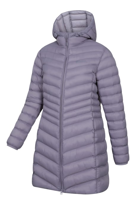 'Florence' Women's Long Padded Jacket Water Resistant Winter Coat Purple - Image 4