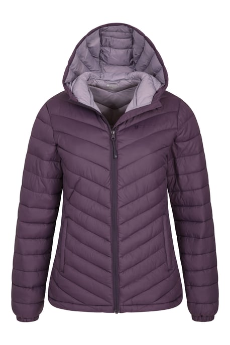 'Seasons' Women's Padded Jacket Water Resistant Winter Coat Purple - Image 3