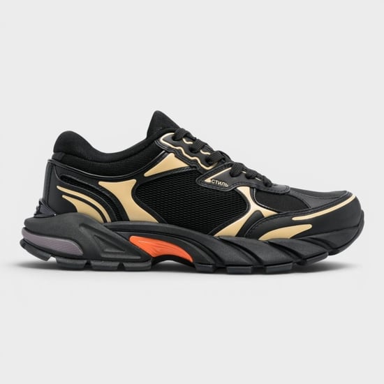 Heron Preston Block Stepper Sneakers Black Beige - Image 1