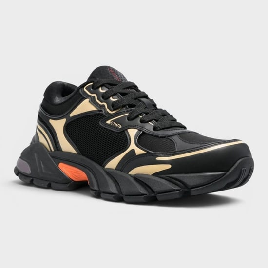 Heron Preston Block Stepper Sneakers Black Beige - Image 2