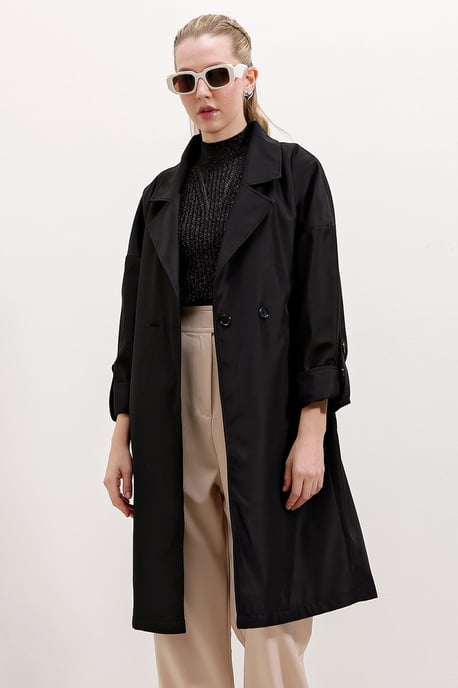 Gepolsterd Dubbelzijdig Trenchcoat - Image 1