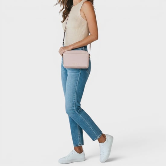 Michael Kors Pebbled Leather Camera Crossbody Bag - Rose - Image 2