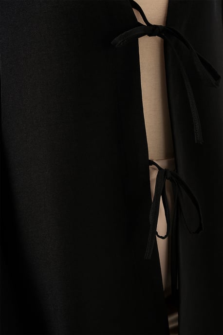 Linnenmix Lange Mouw Kimono met Binding Detail - Image 5