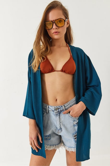 Viscose Linnen Blend Kimono - Image 1