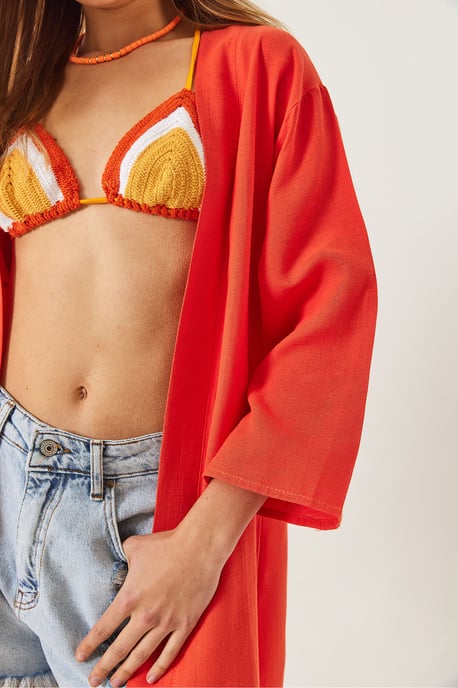 Viskose Linnen Blend Kimono - Image 5