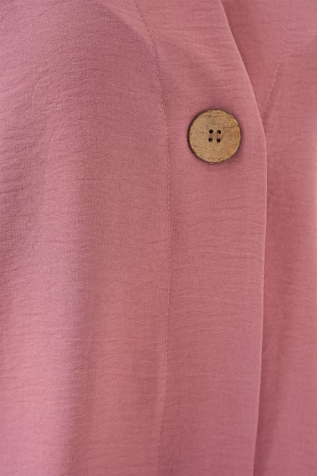 V-hals Driekwartmouw Kimono met Knop - Image 5
