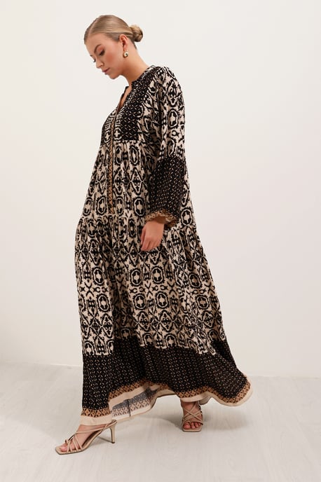 Geprinte V-hals Maxi-jurk - Image 3