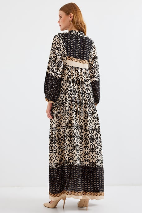 Geprinte V-hals Maxi-jurk - Image 5
