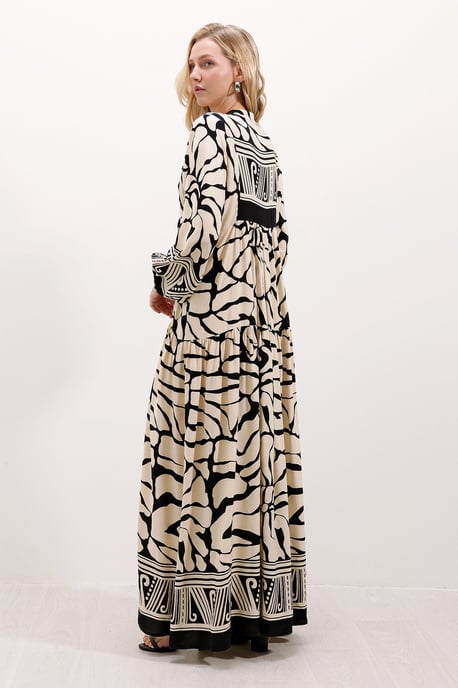 Geprinte V-hals Maxi-jurk - Image 5
