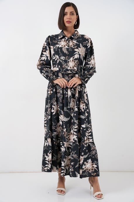 Maxi Hemdjurk met Paisleyprint en Ceintuur - Image 3