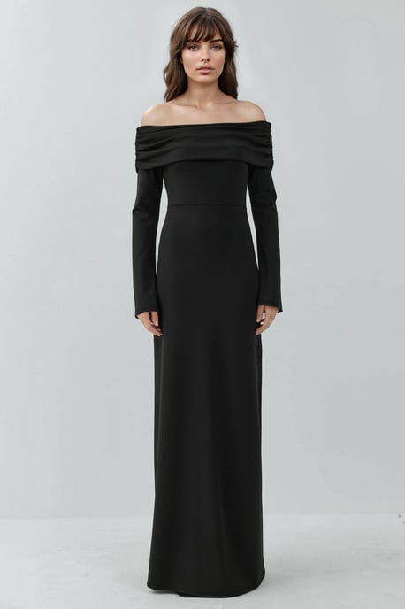 Off-shoulder maxi jurk met split - Image 6