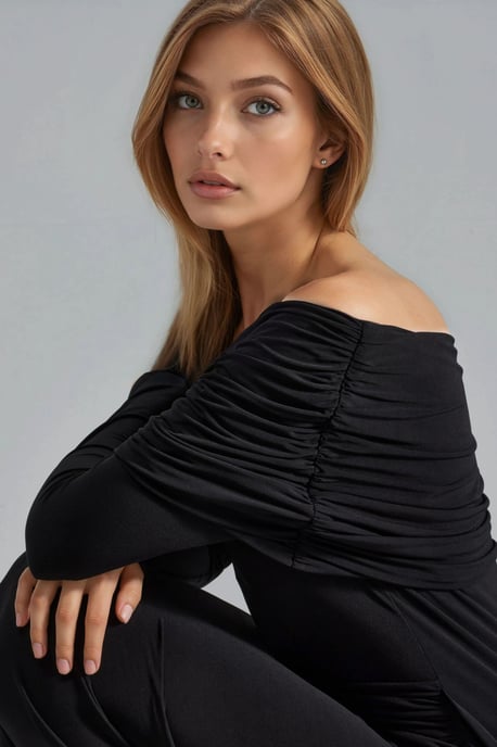 Asymmetrisk Bodycon Maxiklänning med Slits - Image 6