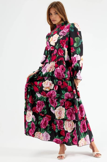Bloemen Crew Neck Maxi-jurk - Image 3