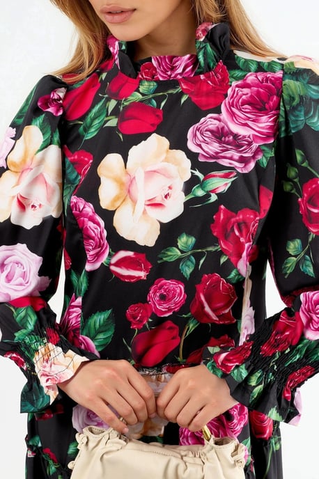 Bloemen Crew Neck Maxi-jurk - Image 4
