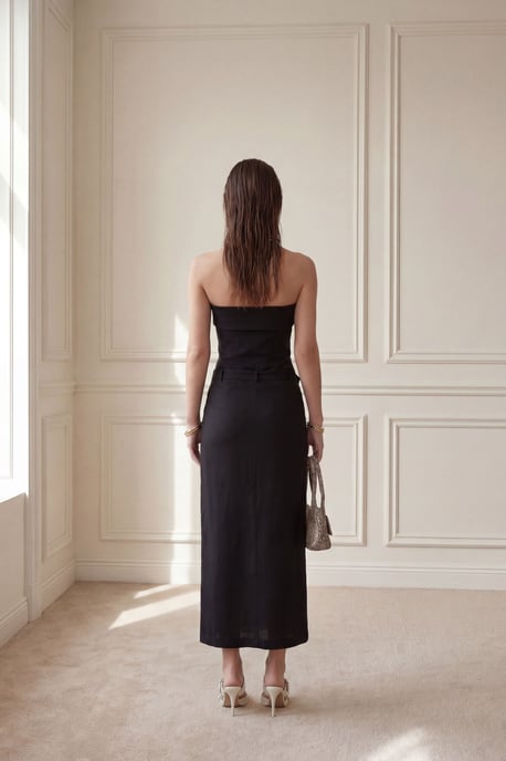Strapless Maxi-jurk met Ceintuur - Image 2