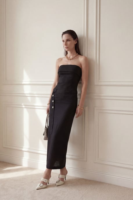 Strapless Maxi-jurk met Ceintuur - Image 5