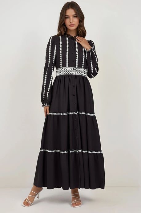 Bloeiende Tippet Maxi-jurk - Image 3