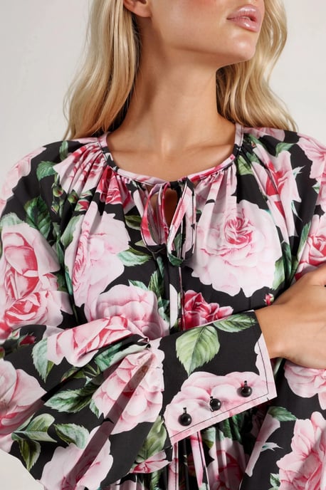 Blommig Maxiklänning med Knysningsstängning - Image 5