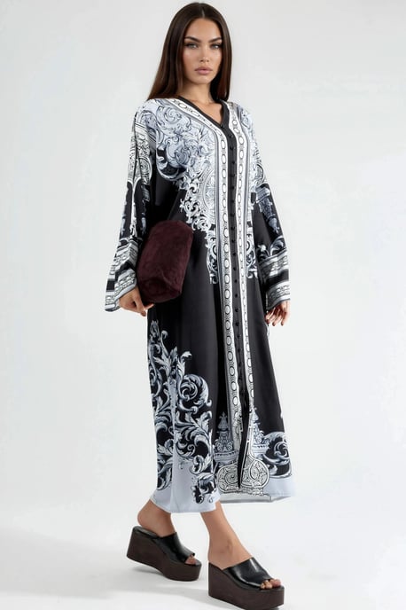 Geprinte Maxi-jurk met V-hals - Image 2