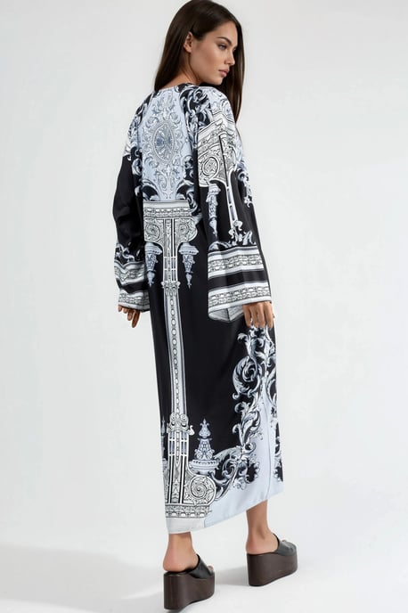 Geprinte Maxi-jurk met V-hals - Image 3