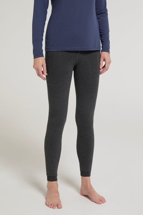 Women's Fluffy Fleece Lined Leggings Winter Warm Comfy Bottoms Charcoal - Image 1