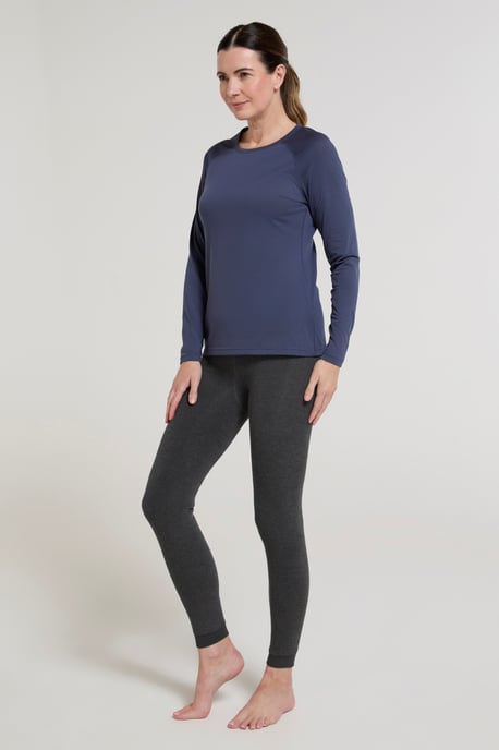 Women's Fluffy Fleece Lined Leggings Winter Warm Comfy Bottoms Charcoal - Image 2