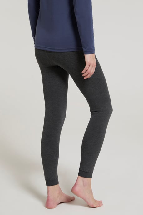 Women's Fluffy Fleece Lined Leggings Winter Warm Comfy Bottoms Charcoal - Image 3