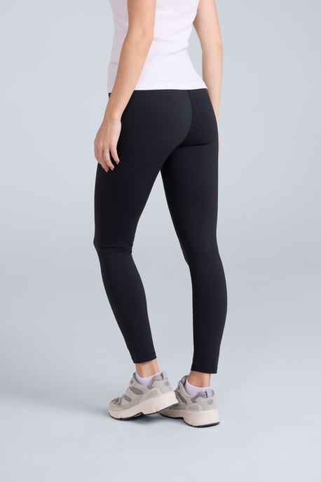 'Leah' Women's High Rise Leggings Moisture Wicking Stretchy Bottoms Black - Image 3
