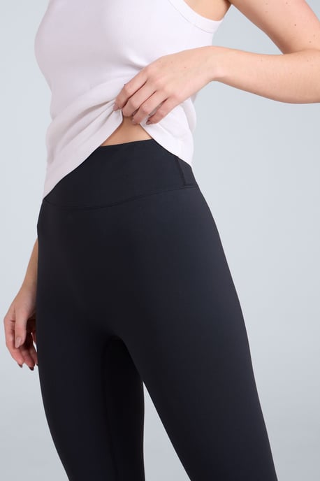 'Leah' Women's High Rise Leggings Moisture Wicking Stretchy Bottoms Black - Image 4