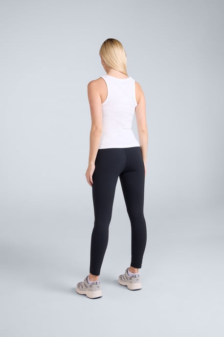'Leah' Women's High Rise Leggings Moisture Wicking Stretchy Bottoms Black - Image 5