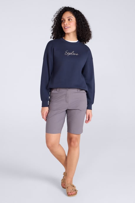 'Coast' Women's Shorts Sun Protection Stretchy Casual Bottoms Grey - Image 2