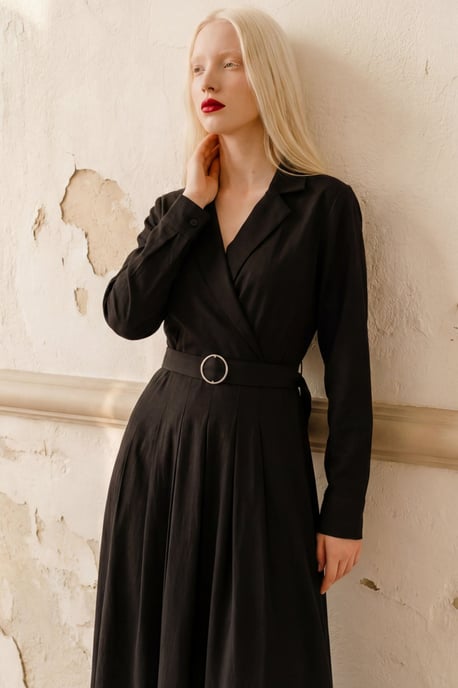 Geknoopte Maxi Jurk met Lange Mouwen - Image 2