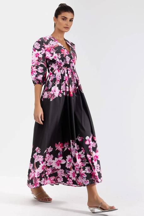 Bloemige V-hals Maxi-jurk - Image 3