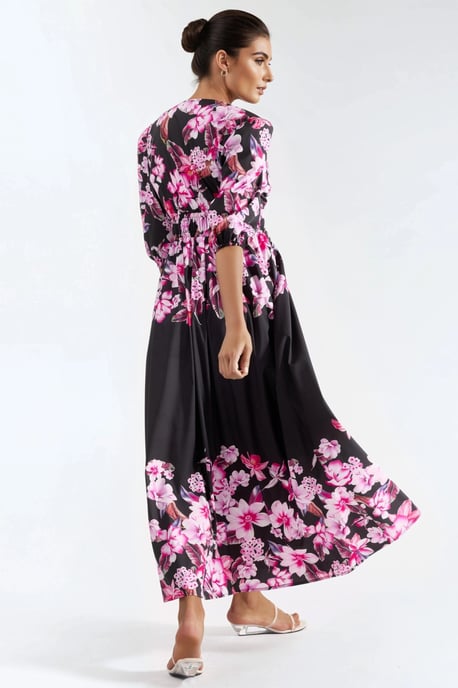 Bloemige V-hals Maxi-jurk - Image 4