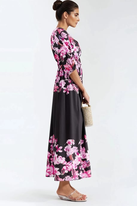 Bloemige V-hals Maxi-jurk - Image 5
