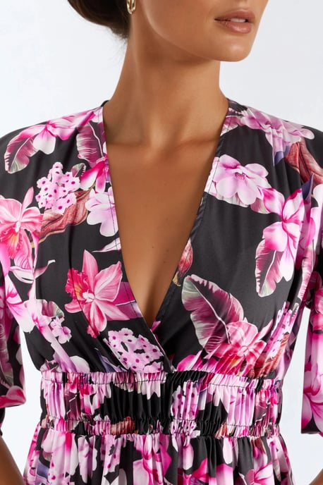 Bloemige V-hals Maxi-jurk - Image 6