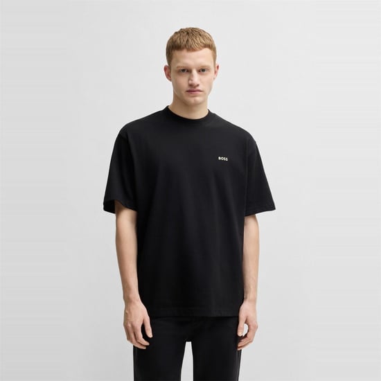 Men's Boss Oversize Fit Crew Neck T-Shirt in Black 001 - Image 2