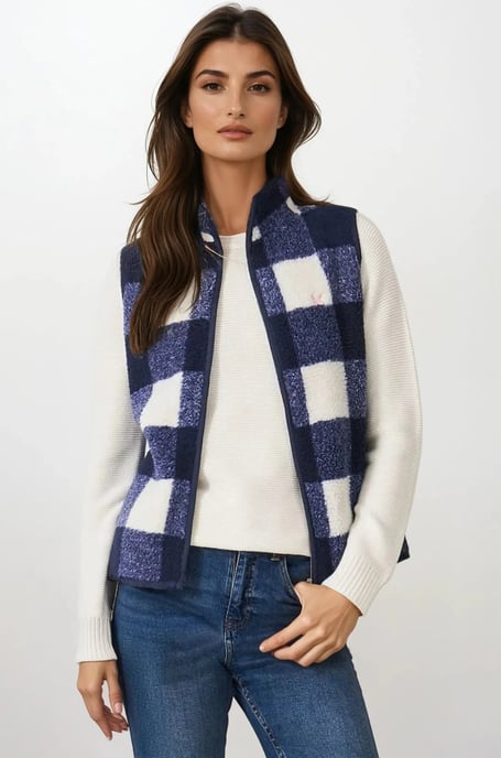 Boucle Checked Gilet - Image 1