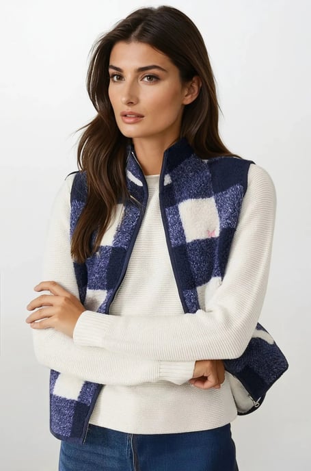 Boucle Checked Gilet - Image 2
