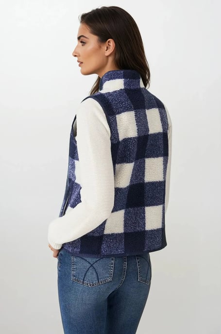 Boucle Checked Gilet - Image 4