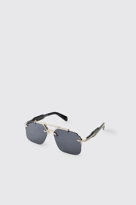 Aviator Shield Tinted Sunglasses - Image 1