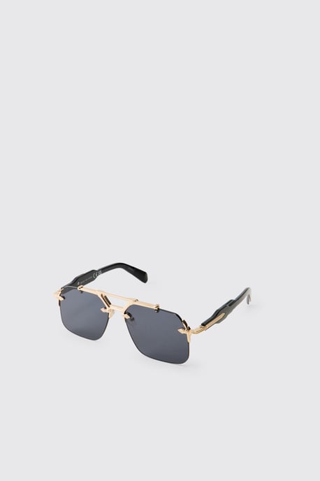 Aviator Shield Tinted Sunglasses - Image 1